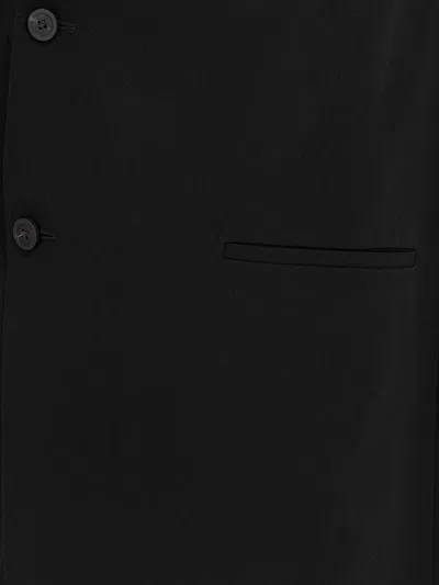 Rick Owens Tailored Sl Sleeveless Jacket With Back Belt In Black