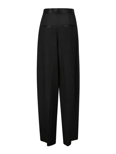 Khaite The Marine Wide-leg Trousers In Black Fabric