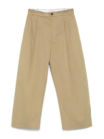 Studio Nicholson Pleat-detail Trousers In Beige
