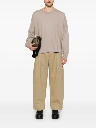 Studio Nicholson Pleat-detail Trousers In Beige