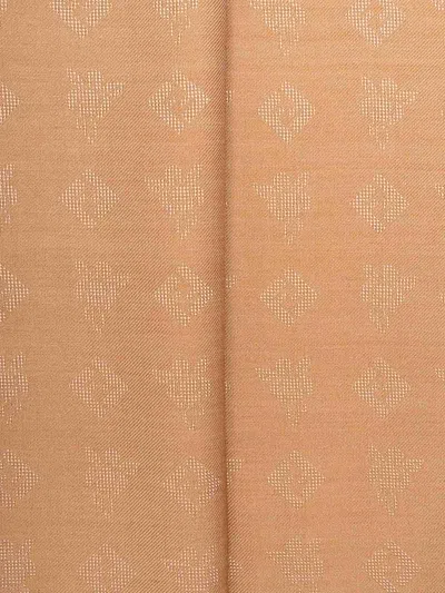 Fendi `micro Ff` Shawl In Camel