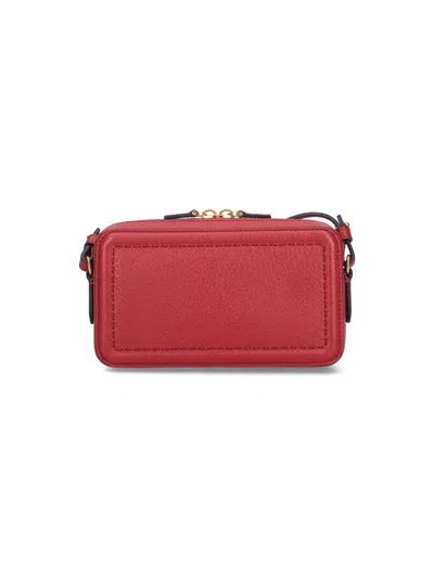 Valentino Garavani Alltime Leather Shoulder Bag With Vlogo Signature Detail In Red