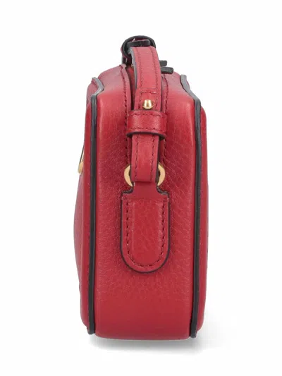 Valentino Garavani Alltime Leather Shoulder Bag With Vlogo Signature Detail In Red