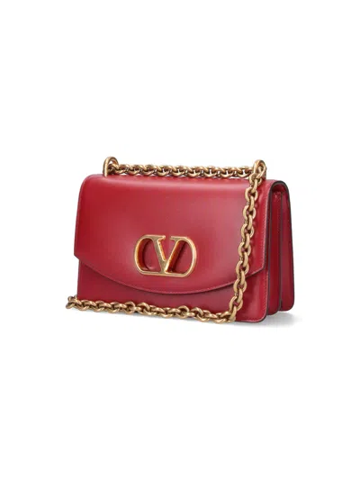 Valentino Garavani Garavani Vain Small Shoulder Bag In Shiny Calfskin Woman Rosso Valentino Uni