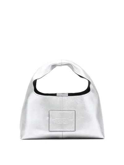 Marc Jacobs The Mini Leather Sack Bag In Silver