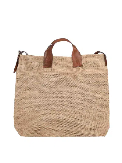 Ibeliv Onja Medium Double Handle Bag In Beige