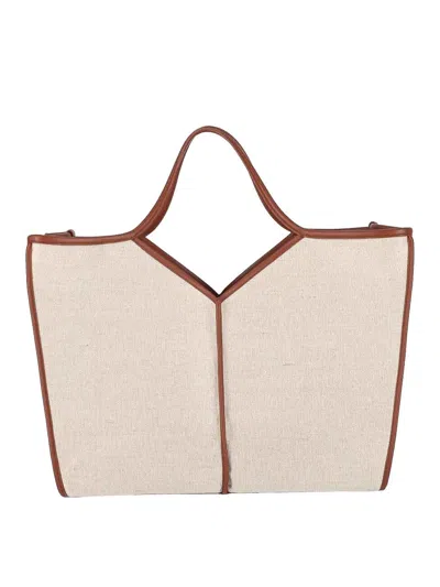 Hereu Classic Open Top Tote In Naturalchestnut