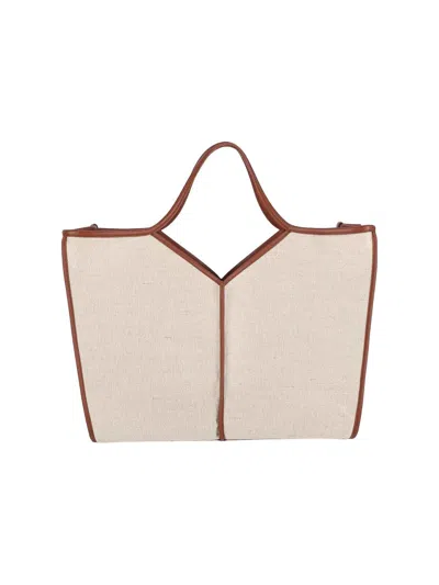 Hereu Classic Open Top Tote In Naturalchestnut