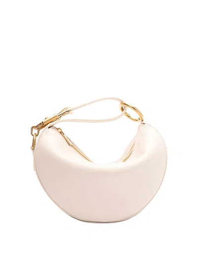 Burberry Knight Calf Leather Shoulder Bag In White