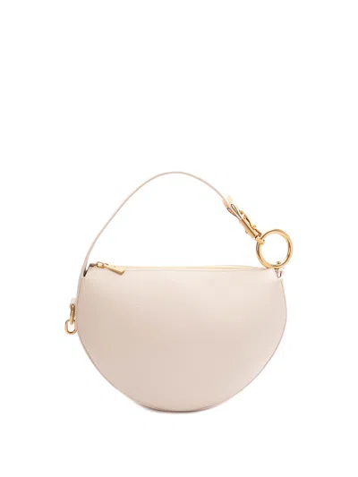 Burberry Knight Calf Leather Shoulder Bag In White