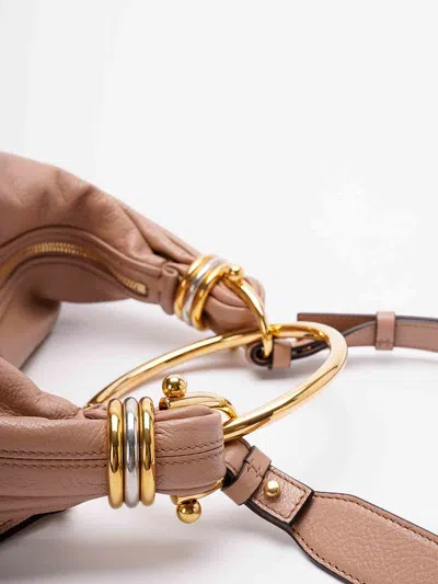Chloé Grain Leather Small Bracelet Hobo Bag In Brown