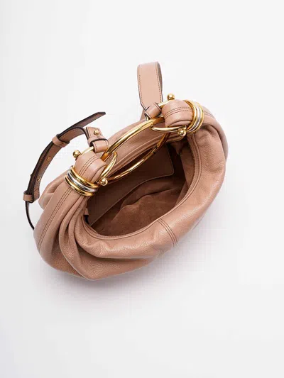 Chloé Grain Leather Small Bracelet Hobo Bag In Brown