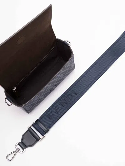 Fendi Ff Squared Compact Tote In Dark Wash