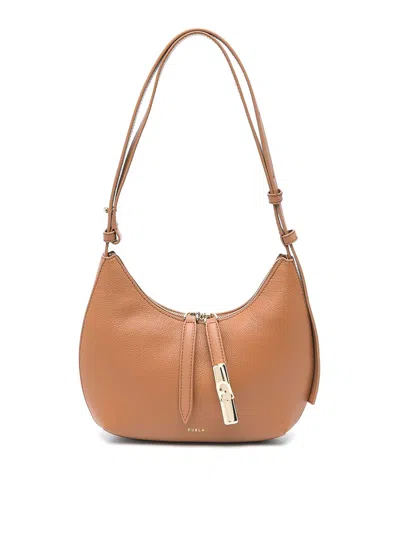Furla Small Goccia Shoulder Bag In Brown