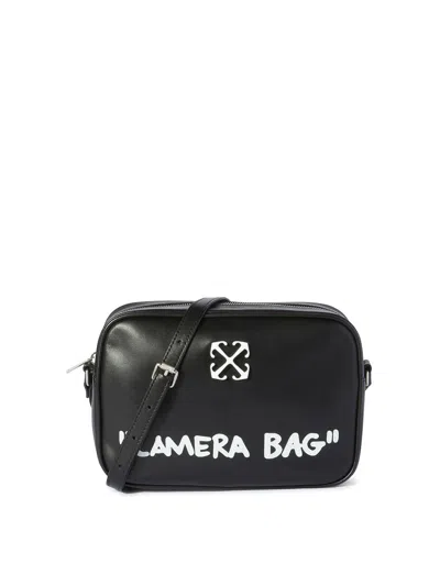 Off-white Medium Jitney Quote Shoulder Bag In Black