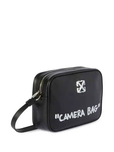 Off-white Medium Jitney Quote Shoulder Bag In Black