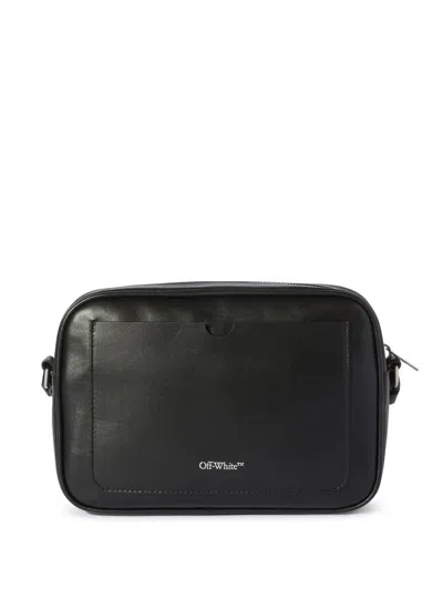 Off-white Medium Jitney Quote Shoulder Bag In Black