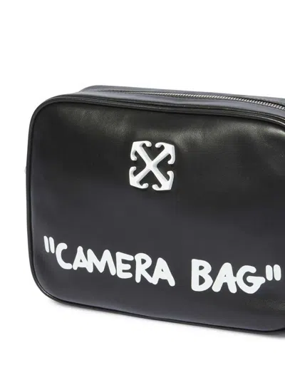 Off-white Medium Jitney Quote Shoulder Bag In Black