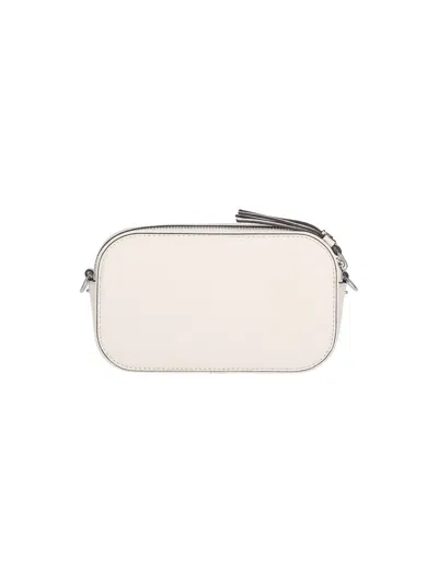 Tory Burch Miller Ivory Leather Mini Crossbody Bag In White