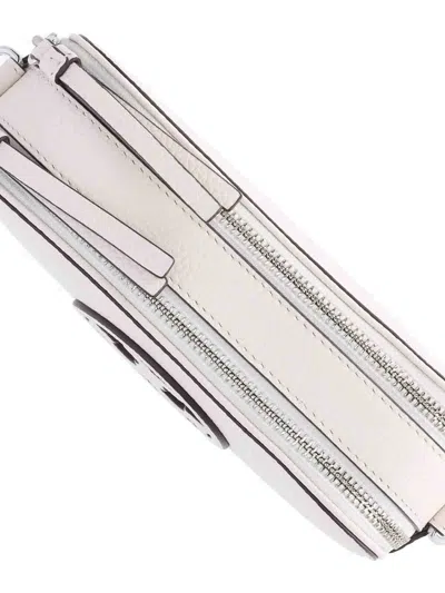 Tory Burch Miller Ivory Leather Mini Crossbody Bag In White