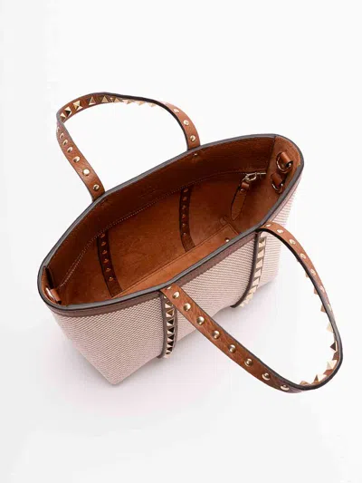 Valentino Check-pattern Tote Bag In Nude & Neutrals