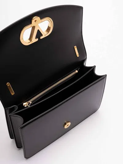 Valentino Vain Leather Shoulder Bag In Black
