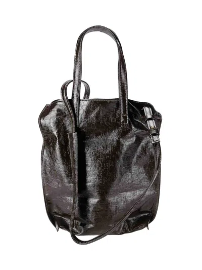 Uma Wang Medium Case Canvas In Dark Brown