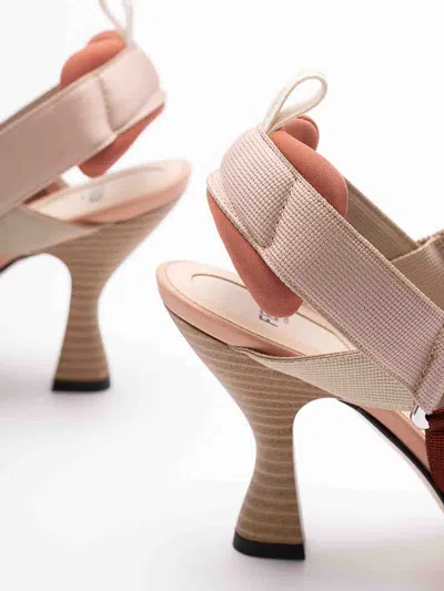 Fendi Colibri Ff Embroidered Slingback Pump In Pink