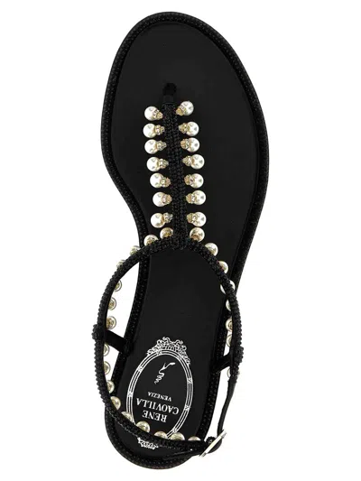 René Caovilla Rene Caovilla Diana Pearls Sandals In Black