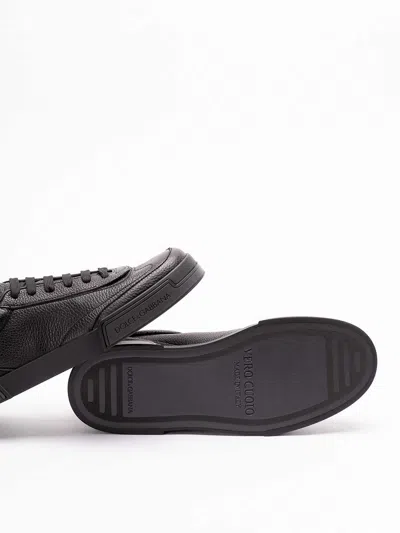 Dolce & Gabbana Portofino Yatch Low-top Sneakers In Black