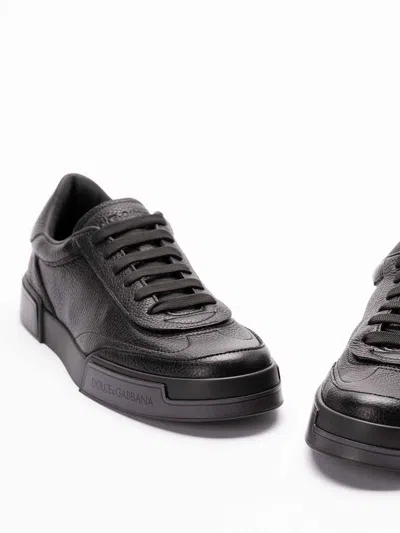 Dolce & Gabbana Portofino Yatch Low-top Sneakers In Black