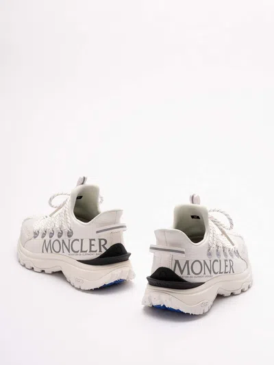 Moncler White Nylon Sneakers In Neutral