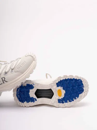 Moncler White Nylon Sneakers In Neutral