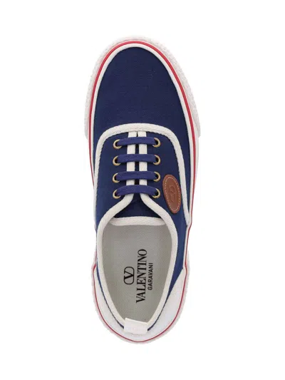 Valentino Garavani Sneaker Nojoke In Blue And White Canvas