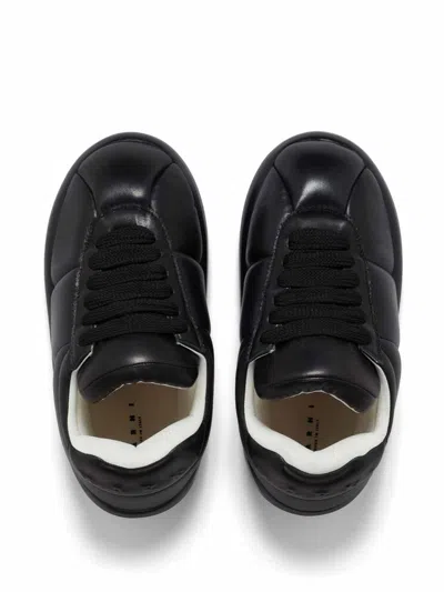 Marni Puffy Low-top Lace-up Sneakers In Black