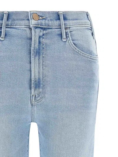 Mother The Hustler Ankle Fray Denim Jeans In Blue