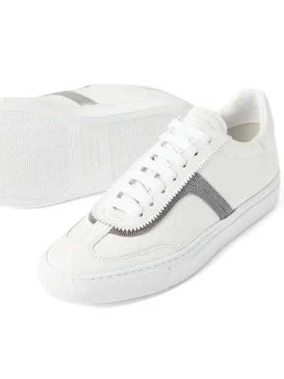 Brunello Cucinelli Women Leather Sneaker With Precious Detail
