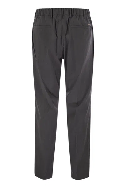 Herno Men Tech Wool Trousers In Grey