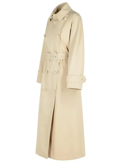 Dolce & Gabbana 'over' Beige Polyester Blend Trench Coat