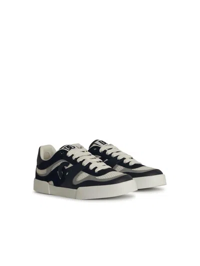 Dolce & Gabbana Portofino Light Low-top Mesh And Leather Sneakers