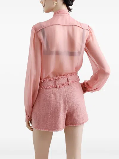 Dolce & Gabbana Cotton Shorts With Belt Loops And Frayed Hem