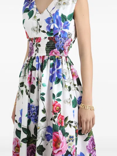Shop Dolce & Gabbana Printed Cotton Dress