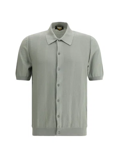 Svevo Short-sleeve Knit Shirt In Green
