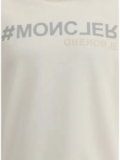 Moncler Grenoble Cotton Sweatshirt Logo In White