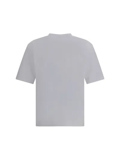 Dsquared2 White Crewneck T-shirt With Print On The Front In Cotton Man In White