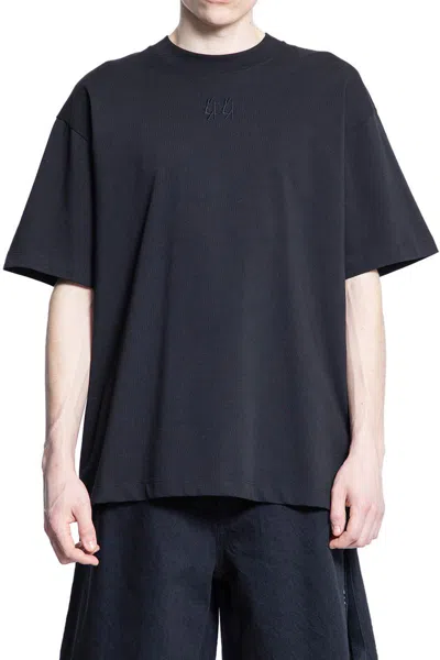 44 Label Group T-shirt In Black Cotton In Blue