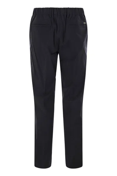 Herno Tech Wool Trousers In Blue