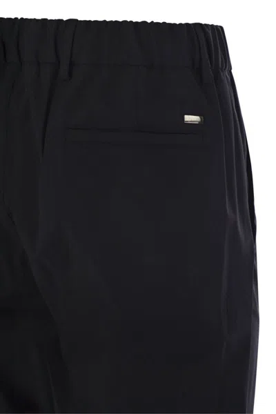 Herno Tech Wool Trousers In Blue