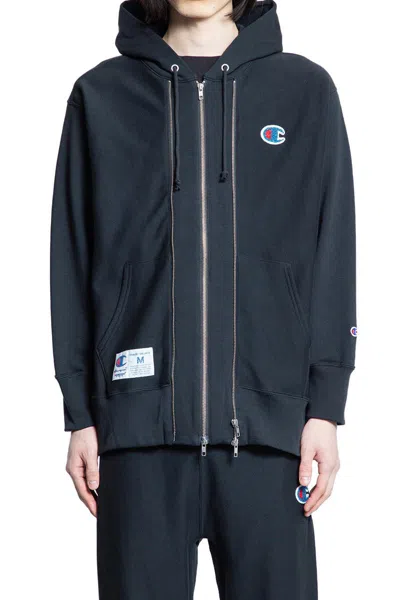 Undercover X Champion Hoodie In Black