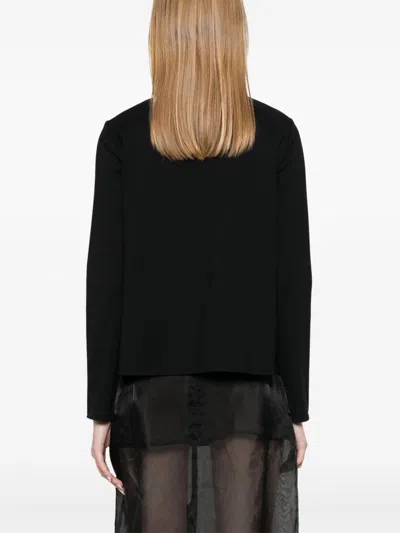 Emporio Armani Black Crystal-embellished Sweatshirt